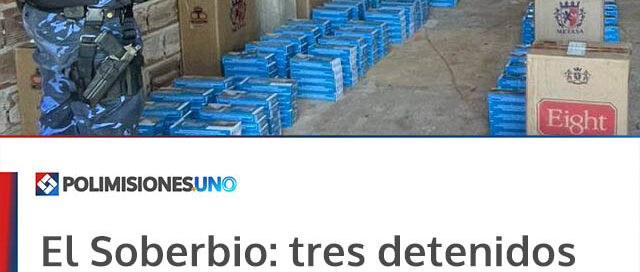 El Soberbio: tres detenidos y millonario golpe al contrabando de cigarrillos en Colonia Paraíso