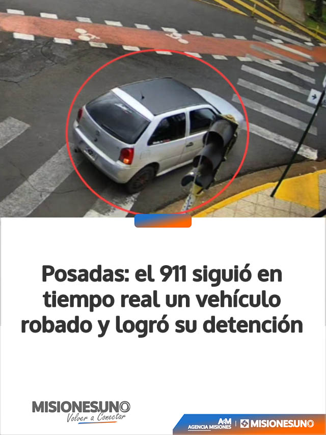 Posadas: el 911 siguió en tiempo real un vehículo robado y logró su detención